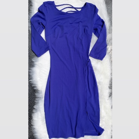 bebe Dresses & Skirts - Bebe Sexy BodyCon Blue Dress